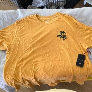 RVCA Mustard T-Shirt with Black Graphic